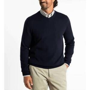 NEW DUCK HEAD buckley v-neck sweater in navy